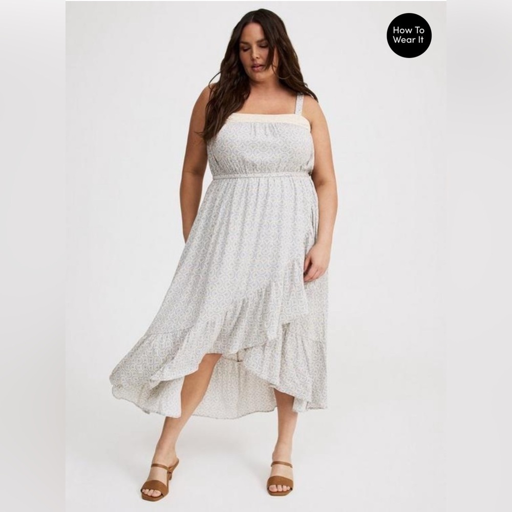 Surplice Princess Ruffle Maxi Dress - Picture 1 of 6
